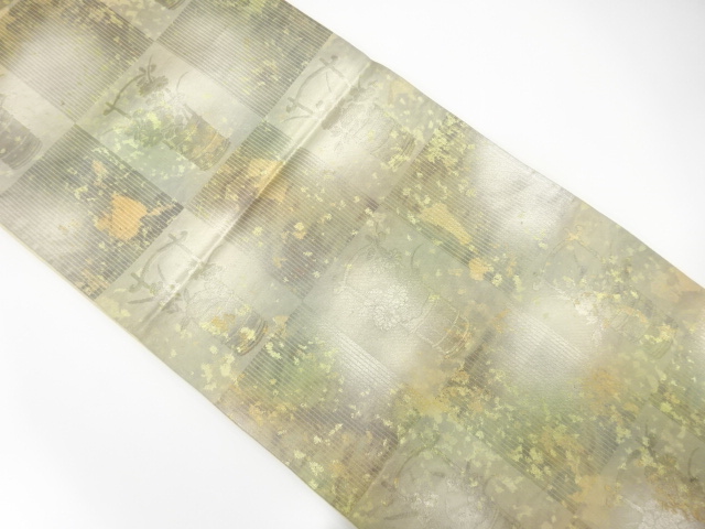 7440949: JAPANESE KIMONO JAPANESE FUKURO OBI / WOVEN CHECKERED | eBay